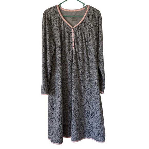 unbranded Other - 3/$20 Gray and Pink Women's Long Sleeve Night Dress Nightgown